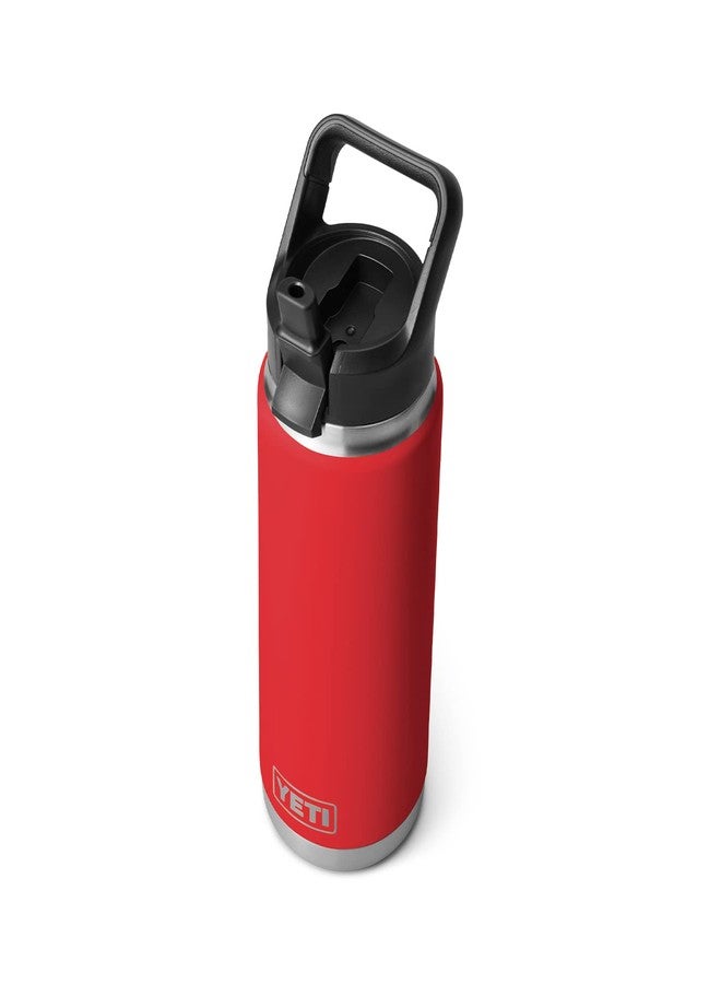 YETI Rambler 26 oz Bottle, Vacuum Insulated, Stainless Steel with Straw Cap, Rescue Red - Image 1